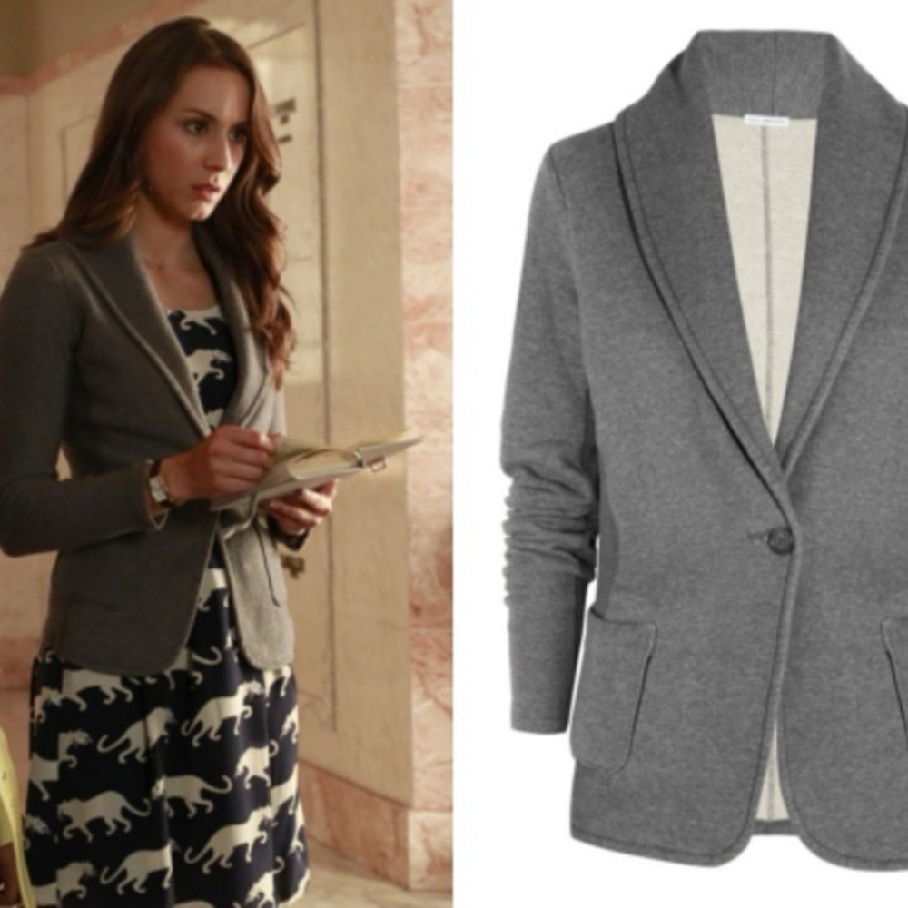James Perse Gray Shawl Collar Blazer Jacket